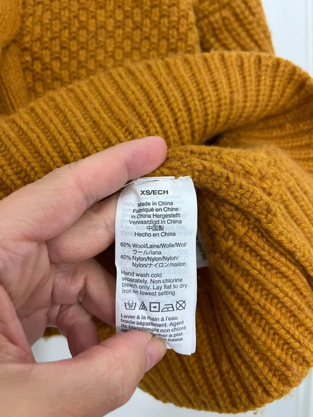 J.Crew Extra Small Mustard Yellow Chunky Knit Crewneck Sweater